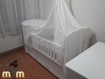 Ferahevler Mahallesinde bebek beşiği montajı yapıldı